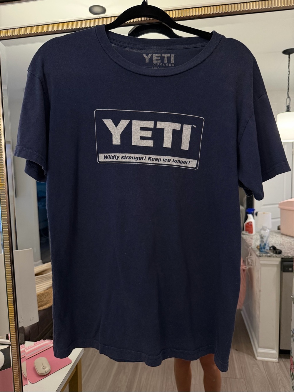 Yeti Navy Short Sleeve Logo Tee